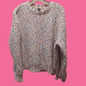 JustFashionNow Womens Confetti pattern Knit Sweater size Large